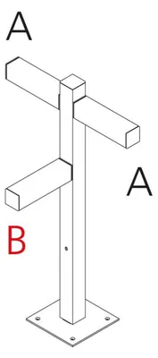 Produktbild von Artemide Laufstall - Stand 900 - 3x180d Köpfe - A 90h + B 60h T4506H30