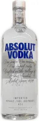 Produktbild von Absolut Vodka schmeckt vollmundig und komplex fein mild 4500ml