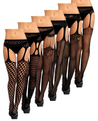 Immagine prodotto di Collant neri sexy a rete per donna