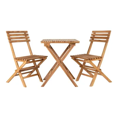 Image de Cuenca ensemble avec table et 2 chaises extérieur teck.