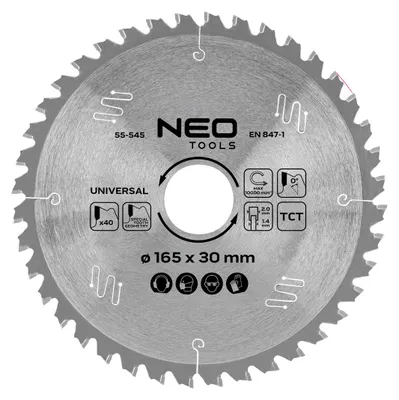 Image de Lame de scie, widia, 165 x 30 mm, 40 dents, universelle