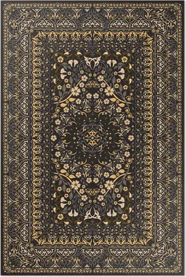 Produktbild von Pflanzendekorationen, Vintage-Ornamentmuster – Vinylteppich – 140x210 cm – Indoor Teppich – Flur – Pflegeleicht – Modern