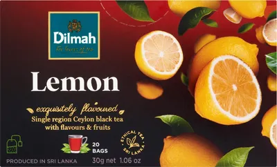 Obrázok produktu pre Čierny čaj Dilmah Lemon 20 čajových vrecúšok