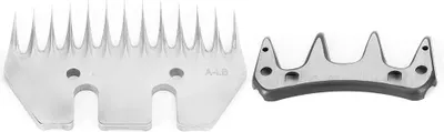 Imagen del producto de Juego de cortaúñas, acero inoxidable, 13 dientes, hoja recta, para ovejas y ganado vacuno