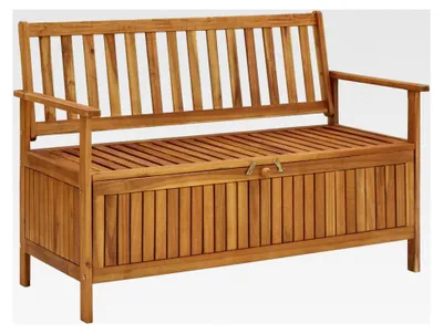 Produktbild von Gartenbank mit Stauraum aus Akazienholz 120 cm