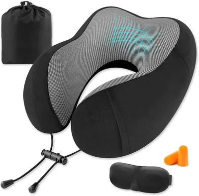Imagen del producto de Almohada ergonómica para el cuello, de espuma, 1 unidad, ideal para viajes y para usar en el coche