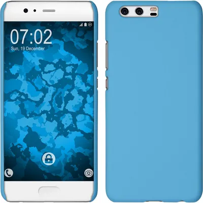 Produktbild von PhoneNatic Case kompatibel mit Huawei P10 Plus - Hülle hellblau gummiert Hard-case + 2 Schutzfolien