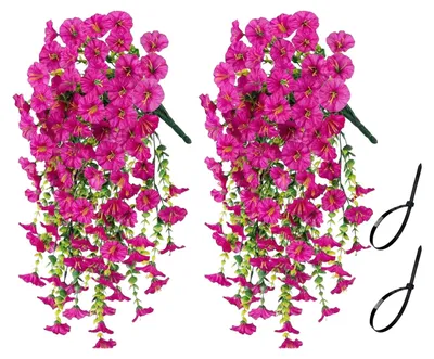 Produktbild von 1/2 Stück künstliche Hänge-Prunkwinde, UV-beständig, Kunstblume, Hochzeitsfeier, Innen- und Außenbereich, Garten, Wanddekoration, Kunstblumendekoration B