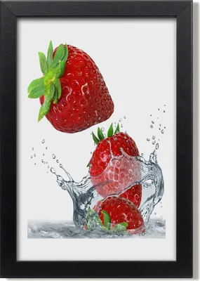 Produktbild von Bild 20x30 MDF-Rahmen, Wandkunst Erdbeeren