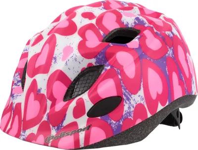 Produktbild von Polisport Junior Premium Fahrradhelm, Kinderhelm, S, Motiv: Glitter Hearts, AS