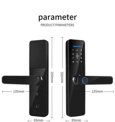 Obrázok produktu pre BOT Inteligentná rukoväť Tuya SH2 čierna Zigbee