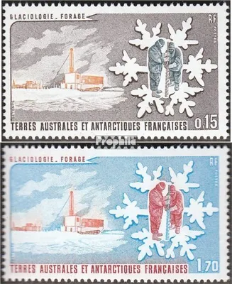 Produktbild von Briefmarken Französ. Gebiete Antarktis 1984 Mi 182-183 (kompl.Ausg.) postfrisch Eisforschung