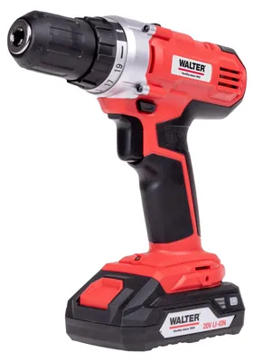 Produktbild von WALTER Akkuschrauber, 20V WALTER Akku-Bohrschrauber mit 2-Gängen, 19 + 1 Drehmomentstufen mit LED-Licht, Bohrfutterbereich: 2-13 mm, inkl. Koffer; Kompakte Batterie mit Ladegerät