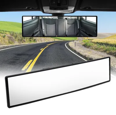 Image de Miroir de courtoisie intérieur de voiture, panoramique, grand angle, 285x70 mm, universel, pour SUV, monospace, camion