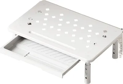 Produktbild von Monitorerhöhung, höhenverstellbar, mit Schublade, Belüftung, abgerundete Ecken, vielseitig einsetzbar