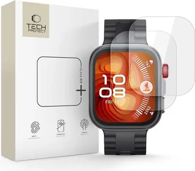 Immagine prodotto di Tech-Protect Glass Fit+ Confezione da 2 pezzi per Huawei Watch Fit 4 Pro - Trasparente