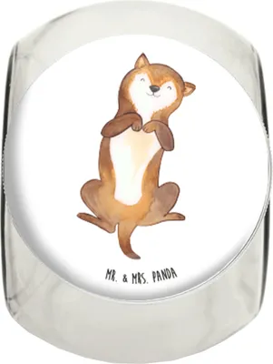 Produktbild von Mr. & Mrs. Panda Frischhaltedose Hund Streicheln L 870ml - Weiß - Geschenk, Hunde, Sprüche, Süß, gewürzglas, Dekoglas, Kaffeedose, schraubglas, Bauch, Wauwau