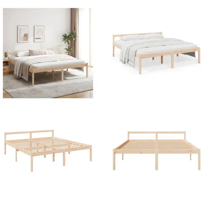 Produktbild von vidaXL Seniorenbett 200x200 cm Massivholz Kiefer - Seniorenbett - Seniorenbetten - Bett Senioren - Betten Senioren
