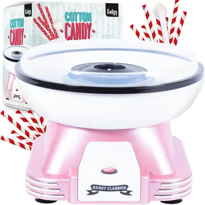 Produktbild von Gadgy Zuckerwattemaschine 500W - Retro Zuckerwatte Maker mit Zubehör - Rosa