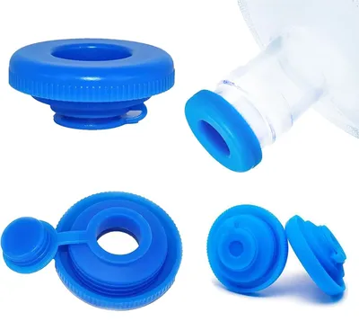 Image de Bouchons réutilisables pour bouteilles d'eau - 2 pièces, bouchons de remplacement en silicone pour carafes d'eau de 55 mm