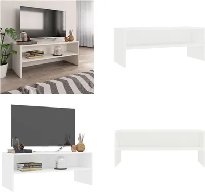 Immagine prodotto di vidaXL Mobile TV bianco 100x40x40 cm in legno - Mobile TV - Mobile TV - Tavolo TV - Tavoli TV