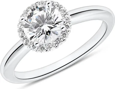 Produktbild von Halo Verlobungsring aus Sterlingsilber mit Zirkonia von JEWLIX