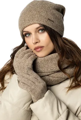 Image de Vivisence Gants d'hiver pour femme avec manchette large en laine chaude, idéal pour les journées froides d'hiver, automne Modèle 7208, beige mélangé, taille unique