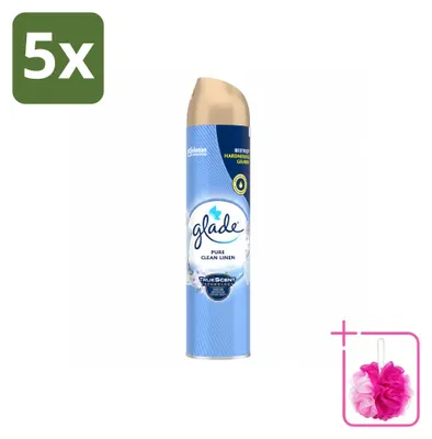 Obrázek produktu pro 5 kusů osvěžovače vzduchu Glade Clean Linen, 300 ml, výhodná balení