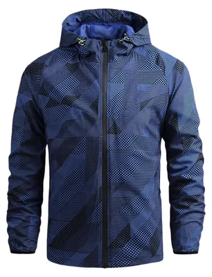 Image de Veste de pluie imperméable pour hommes avec capuche