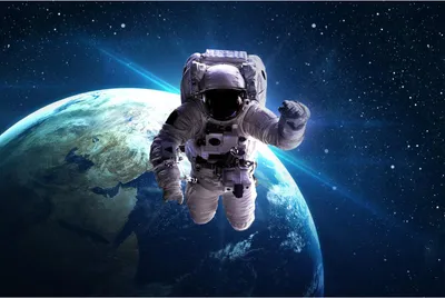 Produktbild von Fototapete Weltall Astronaut Vliestapete Kinderzimmer Tapete inkl. Kleister - Größe 350 x 250 cm