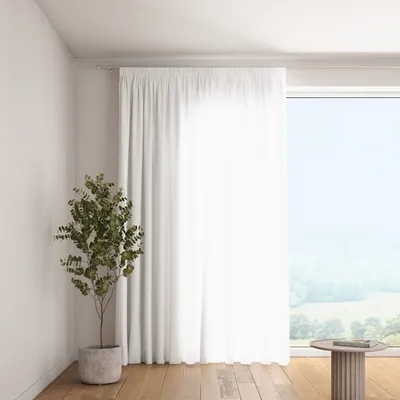 Produktbild von Dekoria Vorhang mit Kräuselband, weiss, 60 x 100 cm