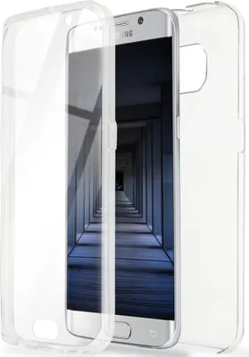 Produktbild von ONEFLOW® Touch Case kompatibel mit Samsung Galaxy S6 Edge - Hülle beidseitig transparent, Klar