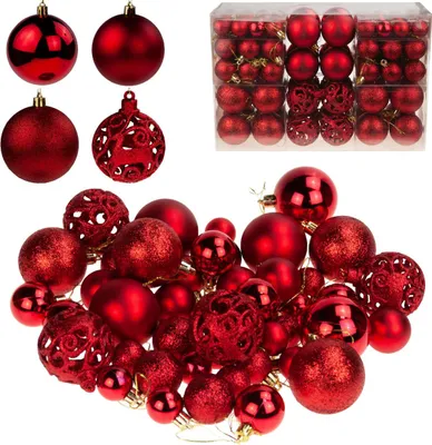 Immagine prodotto di Tg66272-5 Bombe Di Natale Rosse Xxl Set 100 Pezzi Bombe 6/4/3Cm