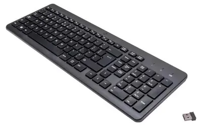Zdjęcie produktu dla HP Klawiatura bezprzewodowa 220, Pełnowymiarowy (100%), Bezprzewodowy, RF Wireless, Membranowa, Czarny