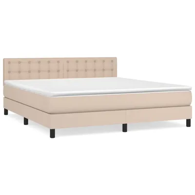 Produktbild von Boxspringbett Matratze Cappuccino-Braun 180x200 cm Kunstleder