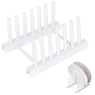 Abtropfgestell aus Kunststoff, weiß, 1 Stück, Tellerhalter