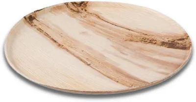 Produktbild von Flache Pizzateller aus Palmblatt, 32 x 1 cm, 20 Stück