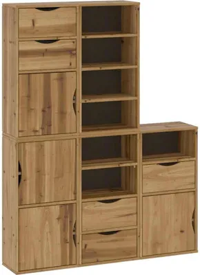 Image de Armoires d'appoint 5 pcs. ODDA 40x24x79 cm Pin massif