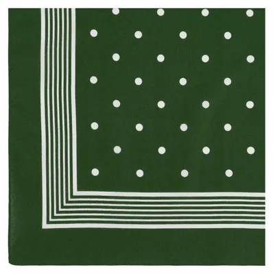 Produktbild von modAS Vierecktuch Bandana Kopftuch ca. 54x54 cm- Tuch in verschiedenen Designs und Farben aus Baumwolle in Grün mit Punkten