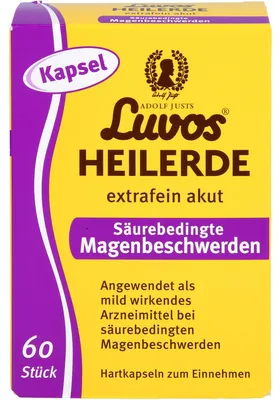 Obrázek produktu pro Luvos hojivý jíl extra jemný akutní žaludeční potíže, 60 kapslí
