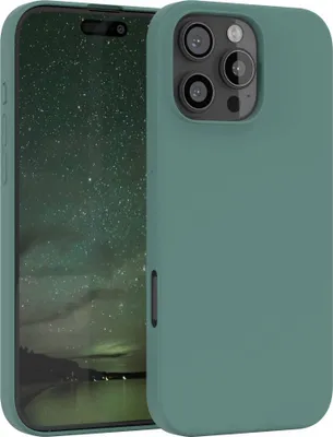 Produktbild von EAZY CASE Silikonhülle für Apple iPhone 16 Pro Max Silikon Backcover Schutz in Grün