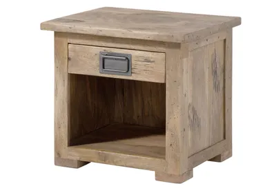 Produktbild von MASSIVMOEBEL24.DE Nachttisch Mango 50x40x45 whitewash lackiert RAILWAY #387