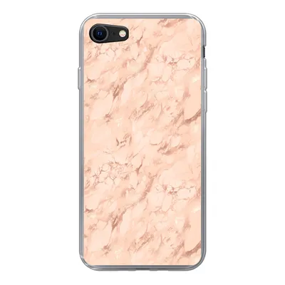 Produktbild von MuchoWow® Handyhülle Schutzhülle Hülle für iPhone SE 2022 Marmor - Roségold - Muster - Luxus Silikon Softcase Handy Hülle - Schutzhülle