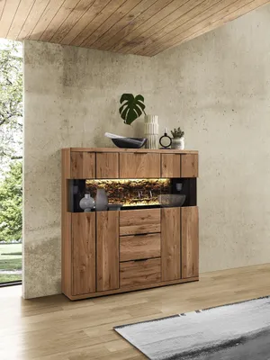 Produktbild von Highboard HARPER WINBURG BHT 122x144x42 cm braun Hochkommode