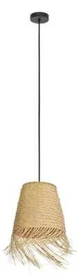 Produktbild von Eglo Pendelleuchte Aycliff schwarz natur 30 x 110 cm E27