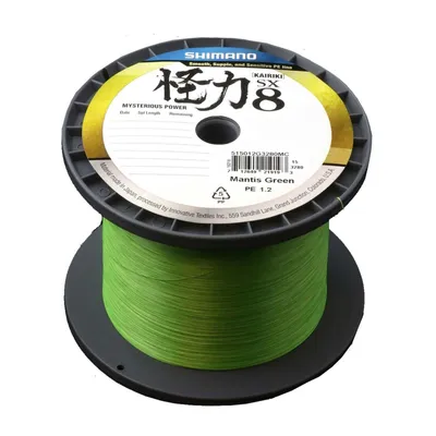 Immagine prodotto di Lenza intrecciata Shimano Kairiki 8 Mantis Green, diametro per mm:0.16, carico di rottura kg:10.3