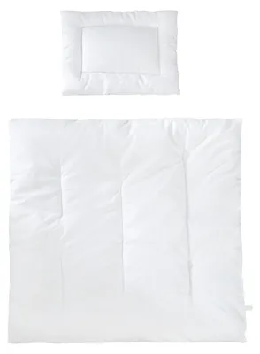 Produktbild von roba Kindersteppbett, ganzjahres Wiegenset (Inlett), weiß, Decke 80 x 80 cm und Kissen 40 x 35 cm