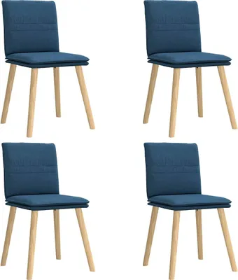 Obrázek produktu pro Jídelní židle 4 ks modré textil