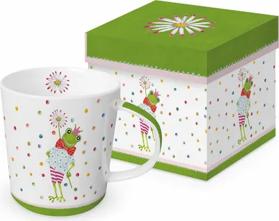 Produktbild von PPD Happy Frog Trend Mug, in Geschenkbox, Henkelbecher, Kaffeebecher, Becher, Tasse, New Bone China, 400 ml, 160302221