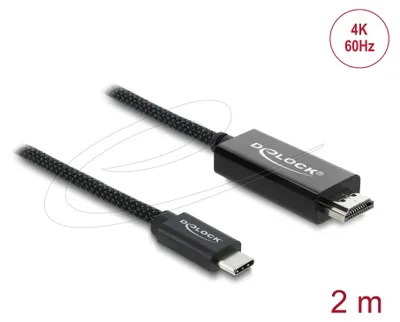 Obrázek produktu pro DeLOCK 81704, 2 m, USB typu C, HDMI, Samec, Samec, Přímý